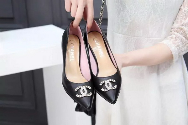 CHANEL Shallow mouth kitten heel Shoes Women--012